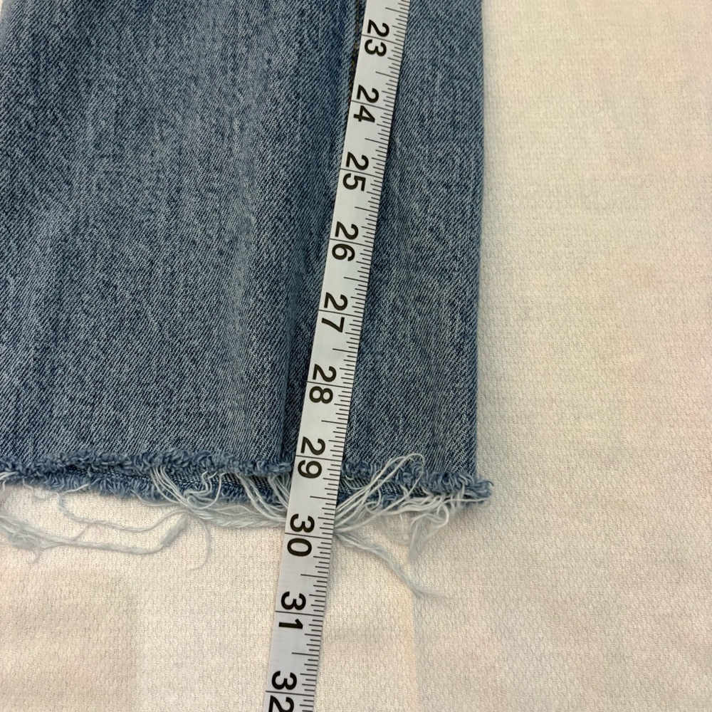 The Drop Raw Hem Straight Leg Jeans Light Wash Minimal Denim 28 - Picture 8 of 13
